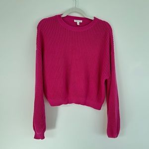 Abound Nordstrom Pink Long Sleeve Knit Sweater Top | Size XS